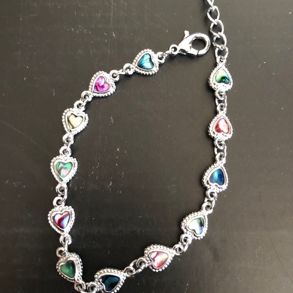 Silver heart bracelet